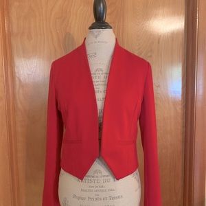 Lined short red blazer great for the holidays